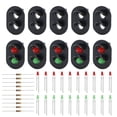 thumbnail image 1 of 10 Pcs Têtes de Signalisation avec Leds Vertes 3mm, Leds Rouges 3mm, Lampadaires en Acier Abs 3V pour Signal Ferroviaire, 1 of 6