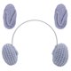 thumbnail image 1 of Zapatilla para bebé, conjunto de auriculares, accesorios de fotografía, accesorios de fotografía de lana tejida para recién nacidos, gris, 1 of 5