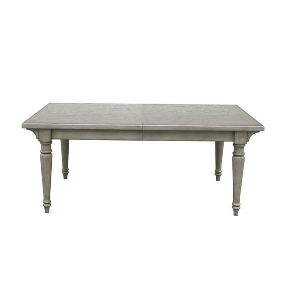 Pulaski Madison Ridge Farmhouse Leg Dining Table in Buff Grey