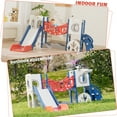thumbnail image 5 of XJD 10 in 1 Toddler Slide Set, Kids Slide for Toddlers, Outdoor Indoor Playground for Toddlers 1-3, Toddler PlaySet with Basketball Hoop, Golf Set, Climbing Arch(Blue Red), 5 of 9