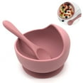 thumbnail image 2 of Silicone Baby Bowls With Suction First Stage, Silicone Bibs, Baby Led Weaning Spoons, Infant Tableware, Toddler Dinnerware, Baby Feeding Set, 2 of 6