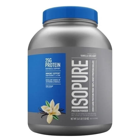 Isopure Zero Carb Protein Isolate  Vanilla Delight (3.4 Pounds)