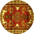 thumbnail image 1 of Ahgly Company Indoor Round Persian Yellow Traditional Area Rugs, 7' Round, 1 of 4