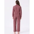 thumbnail image 4 of DARING DIVA Cotton Pajamas Button Down Pants Loungewear Set XS Dusty Rose, 4 of 7