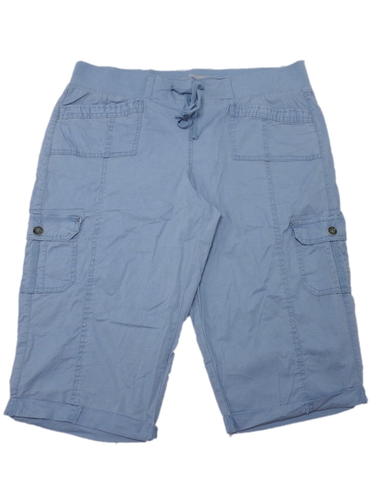 Waist Cargo Capri Pants 