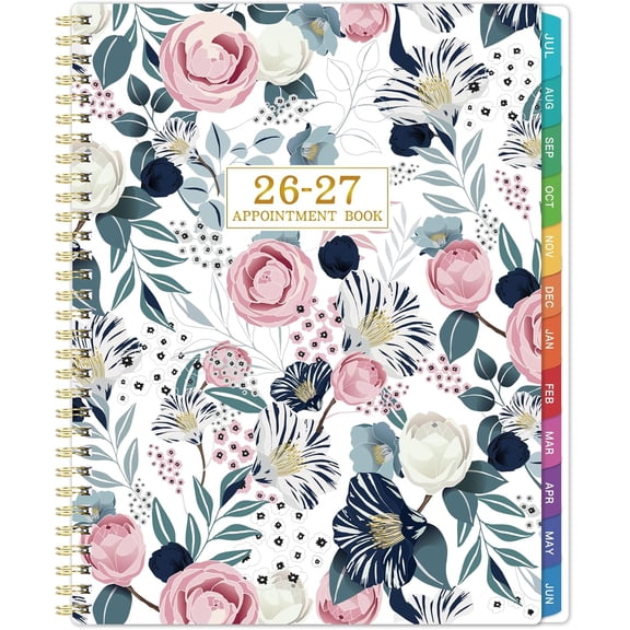 Appointment Book 2026-2027 - 2026-2027 Daily Planner, July 2026 - June 2027 | 8.5" x 11", Weekly Appointment Book 2026-2027, 2026-2027 Hourly Planner with 30-Minute Interval, Colorful Tabs