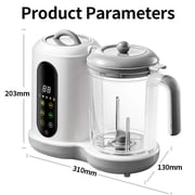 Baby Food Maker, Multifunction Baby Food Processor Chopper Grinder Steamer Puree Blender Mill One Step, with Bottle Warmer, Auto Cooking & Grinding & Touch Control Panel, for Healthy Homemade