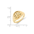thumbnail image 2 of 925 Sterling Silver Yellow Gold-Plated Monogram Signet Ring Band Size 6.5, 2 of 3