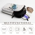 thumbnail image 5 of SEANATIVE Double Eyeglass Case with 2 Compartments Soft Lightweight Travel Glasses Case Neoprene Glasses Pouch Zipper Eyewear Storage Pouch for Women Men, Watercolor Sea Turtle Wood Grain, 5 of 7