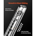 thumbnail image 4 of Heavy Duty 500 lb Locking Drawer Slides,Full Extension Ball Bearing Side Mount Rails 18-60 " for Cabinets, 4 of 6
