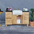thumbnail image 4 of JZROCKER Dollhouses Miniature Bathroom Vanity 1/12 Scale Bathroom Sink Cabinet Hand Washing Basin for Dollhouses Collector, 4 of 7