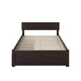 thumbnail image 3 of Leo & Lacey Transitional Solid Wood Urban Full Storage Platform Bed in Espresso, 3 of 8