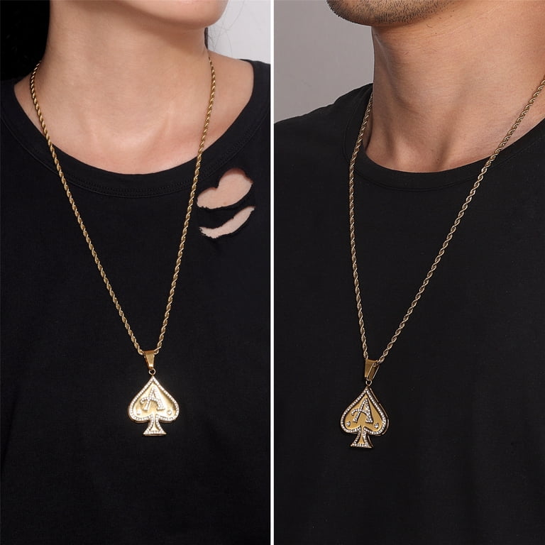 Hp Hop Ace of Spades Pendant & 18 Full ced Prong Mam Choker Cuban Necklace | eBay Hp Hop Ace of Spades Pendant & 18 Full ced Prong Mam Choker Cuban Necklace | eBay
