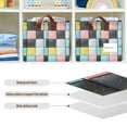 thumbnail image 4 of Yayeee Foldable Storage Basket for Shelves with Handles Set of 2 Waterproof Cloth Bins, Gray Checkered Pattern, 4 of 7