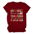 thumbnail image 1 of Chemises Décontractées de Noël pour Femmes, Col Rond, Manches Courtes, Tunique Confortable, 1 of 3