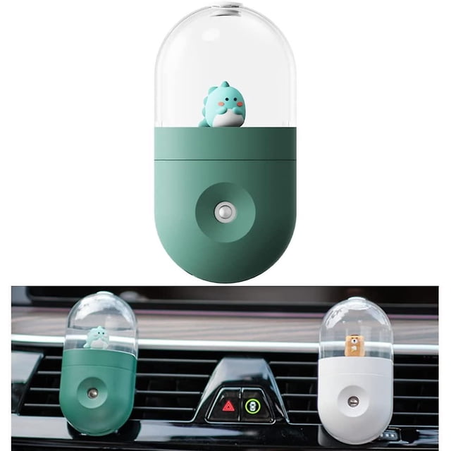 Humidificador USB para coche, minihumidificadores portátiles, purificador de aire, humidificación por pulverización de nanomoléculas de agua, humidificador inalámbrico recargable portátil