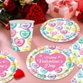thumbnail image 4 of Valentine Tableware Valentines Party Supplies Disposable Heart Party Plates Napkins Cups Banner Heart Decor for Romatic Night Design2 Serves 24, 4 of 7