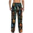 thumbnail image 3 of Colorful Electric Guitars Music Pattern Men'S Pajama Pants Soft Sleep Lounge Pants Pjs Bottoms With Pockets Small, 3 of 6