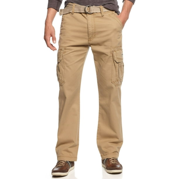 Unionbay Pants - Mens Pants 38X30 Cargo Belted Survivor Rye Chino 38 - Walmart.com - Walmart.com