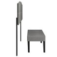 thumbnail image 3 of Modern Velvet Double/Queen Adjustable Height Headboard with Bench in Grey, 3 of 7