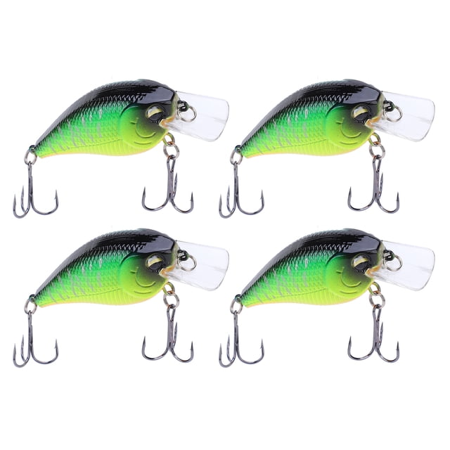 4Pcs Artificial Simulation Plastic Minnow Crank Rock Lure Bait Fishing Accessory1#