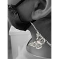 thumbnail image 2 of Acrylic Cut Out Butterfly Mirror Silvertone Face Mask Necklace, 2 of 2
