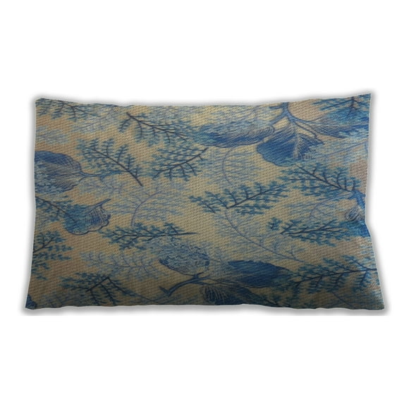 Ahgly Company Outdoor Rectangular Patterned Lumbar Throw Pillow, 13 inch by 19 inch