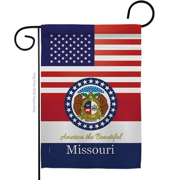 Americana Home & Garden G142577-BO 13 x 18.5 in. USA Missouri American State Vertical Garden Flag with Double-Sided House Decoration Banner Yard Gift