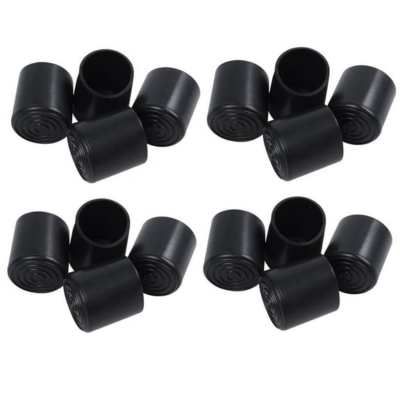 Rubber Furniture Crutch Feet Stool Chair Leg Tip Pad 16Pcs Black