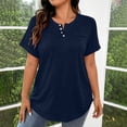 thumbnail image 2 of Kezqiaxn Ladies Tops and Blouses Short Sleeve Crew Neck Casual Shirts 2026 Summer Trendy Plus Size Clothes for Women, 2 of 7