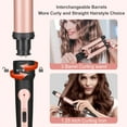 thumbnail image 4 of Rizador de pelo 5 en 1 para mujer, rizador de pelo para ondas playeras, herramienta triple de 3 barriles., 4 of 7