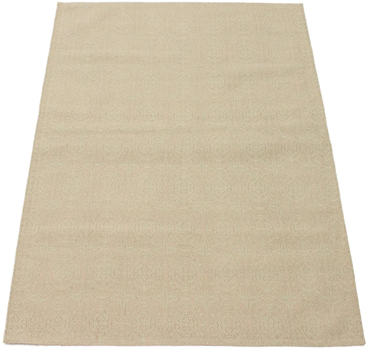 ECARPETGALLERY 5'4" x 7'7" Contemporary Collage Handmade Area Rug for Living Room, Dining Room and Bedroom in Grn