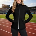 thumbnail image 6 of Women's UPF 50+ Lightweight Athletic Jacket Sun Protection Full Zip Long Sleeve Shirts Hiking Outdoor Pockets Workout Tops Yoga Zip Up Jackets Gym Tops Golf Shirts, 6 of 7