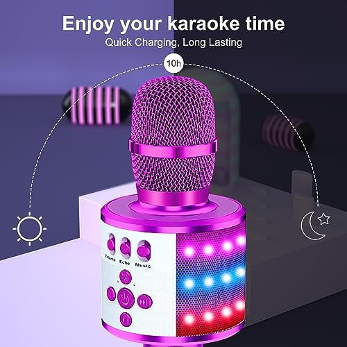 BONAOK Q37 Microphone de karaoké sans fil Bluetooth