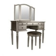 thumbnail image 3 of Bobkona F4079 St. Croix Collection Vanity Set with Stool, Silver, 3 of 14