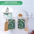 thumbnail image 4 of Yayeee Pot Holders Kitchen Heat Resistant with Pocket 7"x9.8" Cotton Oven Cooking Hot Pads, Green Christmas Gingerbread, 4 of 7