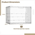 thumbnail image 4 of 2 PCS Clear Plastic Figurine Display Case, 4 Layers Stackable Display Box with Shelves for Collectibles, Adsorptive Front Opening Dustproof Display Cabinet for Figures Models Souvenirs, 4 of 5