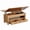 Wood Color Side close, variant on Huisuilinss Lift Top Coffee Table With Hidden Storage,Farmhouse Coffee Table,Convertible Center Table,Wood Dining Table With Open Storage Shelf,2 Drawers For Living Room Home Office