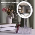 thumbnail image 2 of LED Lighted Makeup Mirror with 10x Magnifying Spot, Touch Screen Dimming, 90° Rotation, Detachable Design & Storage Compartment - Pink ABS-Glass Construction, 26 LED Bulbs, Battery-Operated, 2 of 7