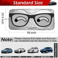 thumbnail image 2 of KANCOKIT Car Windshield Sun Shade, Foldable Cartoon Auto Front Window Sunshade for Most Vehicles, Funny Eyes, 2 of 9