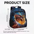 thumbnail image 7 of Uorisanigo Fire Lightning Rugby School Backpack for Boys Ages 5-9, Large Capacity Daypack with Adjustable Shoulder, Breathable Elementary Bookbag for Hiking Camping, 7 of 7