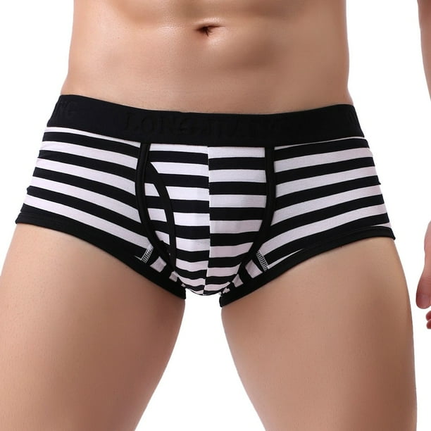 YUEHAO Mens Underwear Mens Striped Breathe Underwear Briefs Pouch