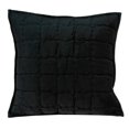 thumbnail image 2 of 20" x 7" x 20" Transitional Black Solid Quilted Pillow Cover With Poly Insert, 2 of 5