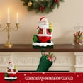 thumbnail image 5 of Ayieyill Christmas Santa Claus Stocking Holder, Resin Stocking Holders for Mantle Christmas Decorations, 5 of 7