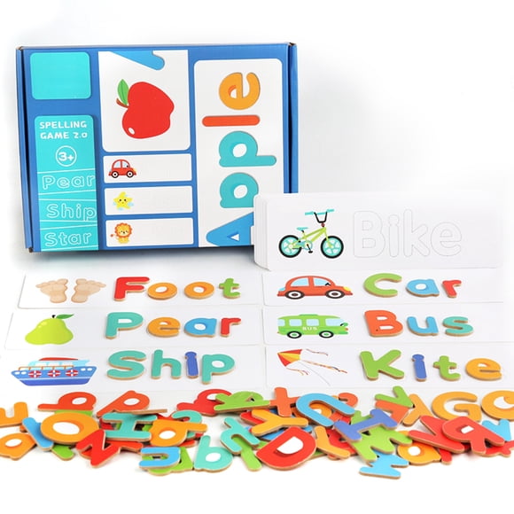 Alphabets and Numbers Flash Card Creative Letter Spelling Game Word Spell Game