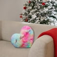thumbnail image 3 of DefiDgd Heart Shaped Throw Pillow with LED,Glowing LED Heart Night Light Plush Pillows Stuffed Toys for Birthday Christmas Holiday Valentines Home Decoration Gifts(F), 3 of 7