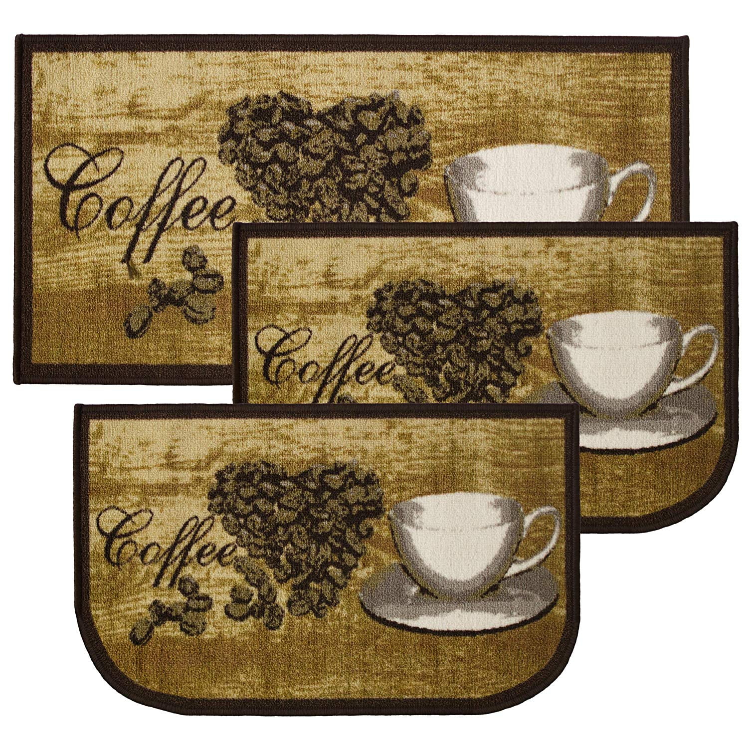 Kashi Home Kitchen Rug, Printed Area Rug, Durable Floor, Door Mat