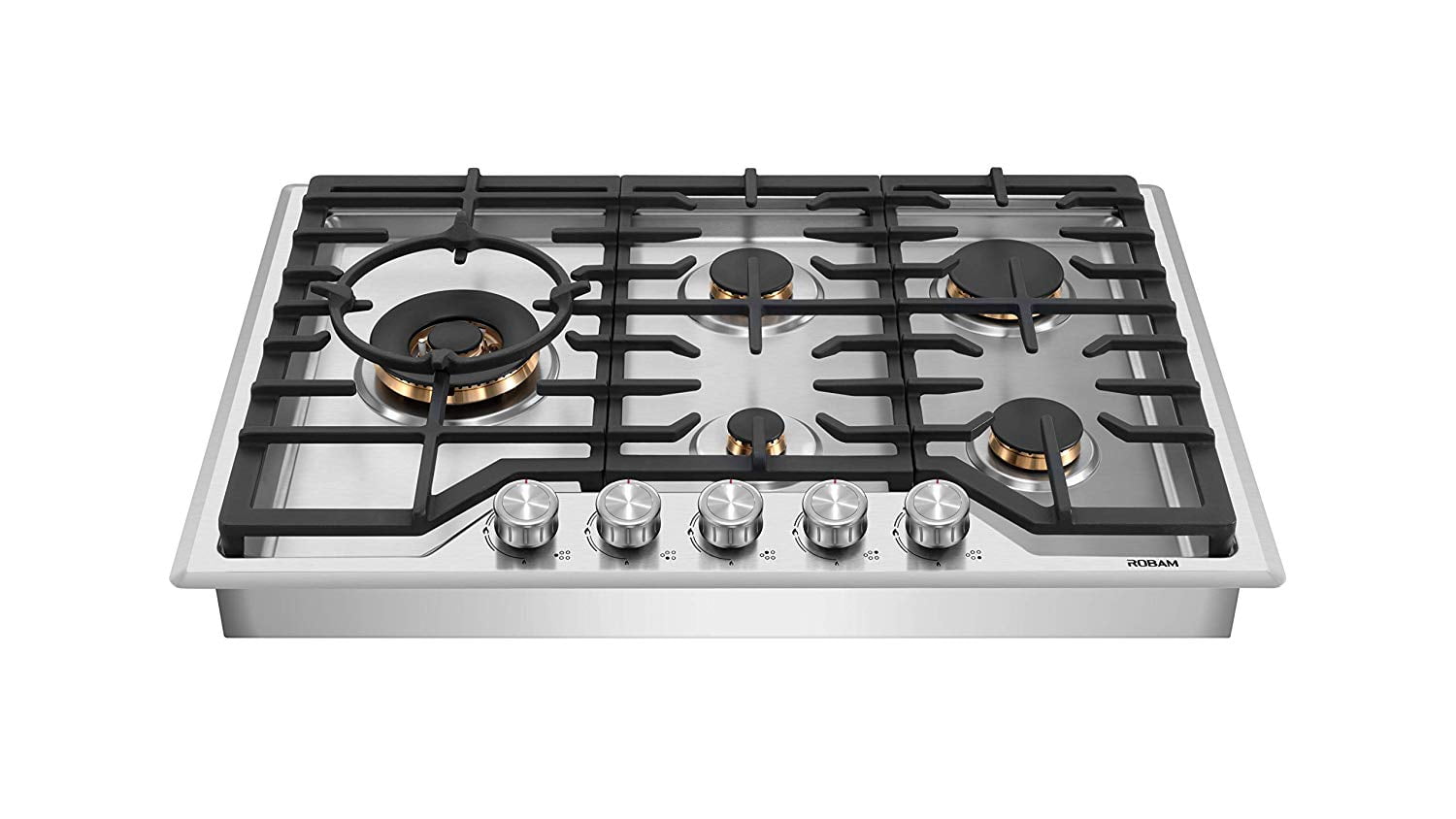 ROBAM G513 5 Burner Gas Cooktop, 30” Stainless Steel Countertop Gas
