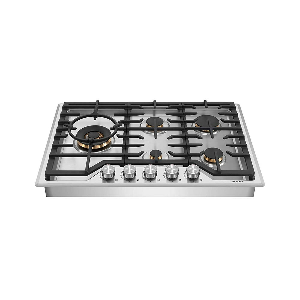 ROBAM G513 30" 5 Burner Gas Cooktop, Stainless Steel Countertop Gas