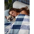 thumbnail image 3 of Navy Blue Plaid Full Size Flat Sheet, Wrinkleproof & Fadeproof Cooling Flat Bed Sheet Only, Spring Farmhouse Buffalo Checkered Breathable Soft Bedding Top Sheets 81 x 96 Inches, 3 of 8